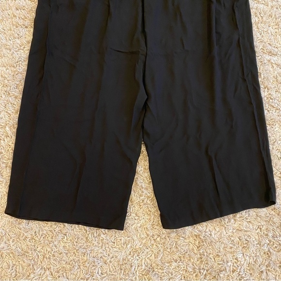 Eileen Fisher Womens Georgette Crepe Crop Pants Wide Leg Black 100% Silk Plus 3X - Picture 7 of 9